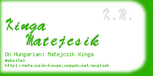 kinga matejcsik business card